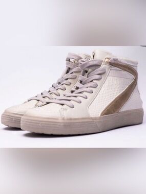 ShuShop Rooney Bone Snake High-Top Sneakers